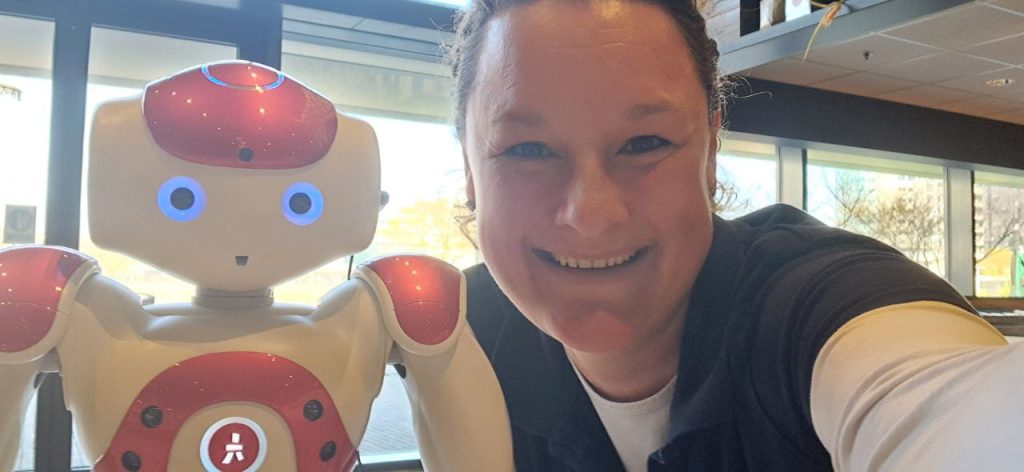 NAO robot bij gastles