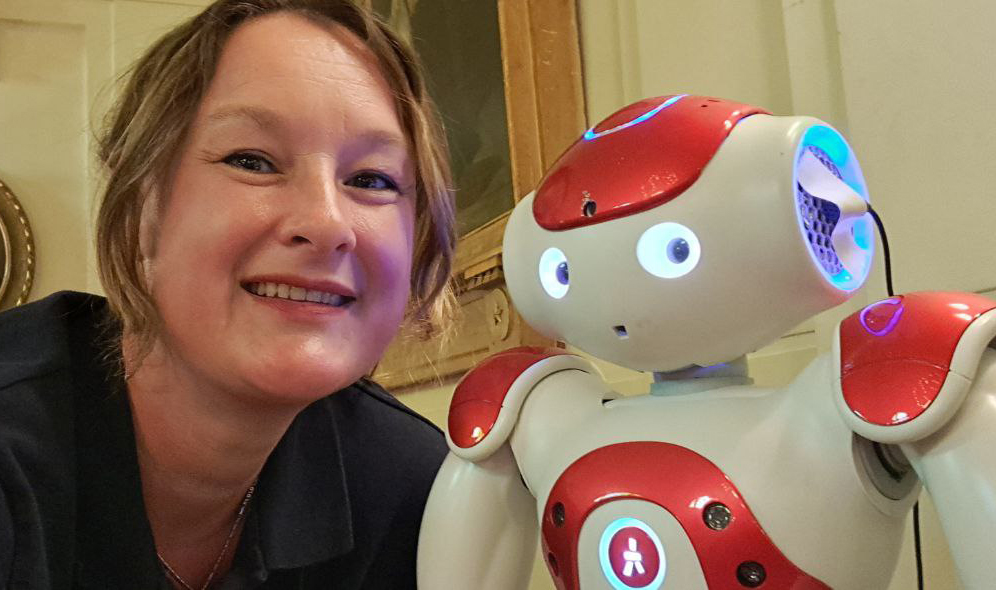 NAO robot tijdens informatiemiddag